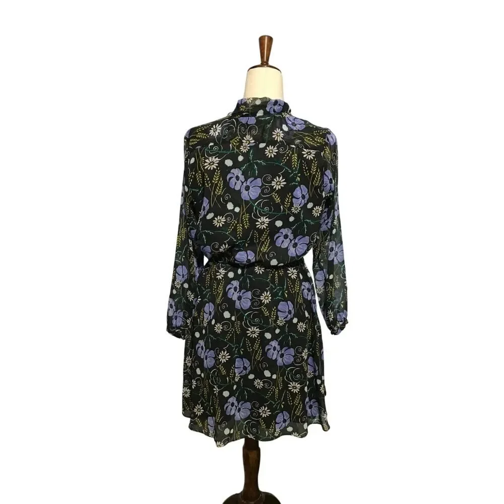 Banana Republic Sheer Floral Midi Dress